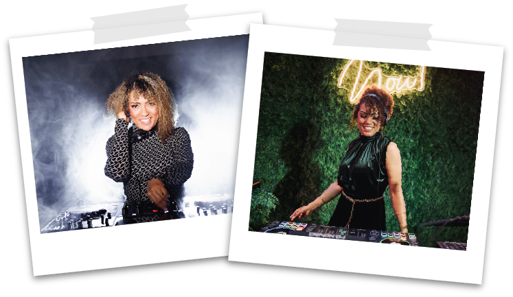 DJ Curly Beatz am DJ Pult mit modernem Event Look und energiegeladener Atmosphäre