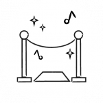 VIP Eingangs Icon für Glas und exklusive Events – Music Nau Now