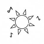 Sommerfest-Symbol mit Musik – Partyband und Eventband Music Nau Now für Firmenfeiern und Corporate Events